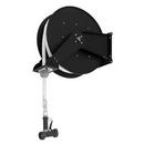 T&S Brass Black 3/4 in. Open Hose Reel with Rear Trigger Water Gun in Coated Steel 
