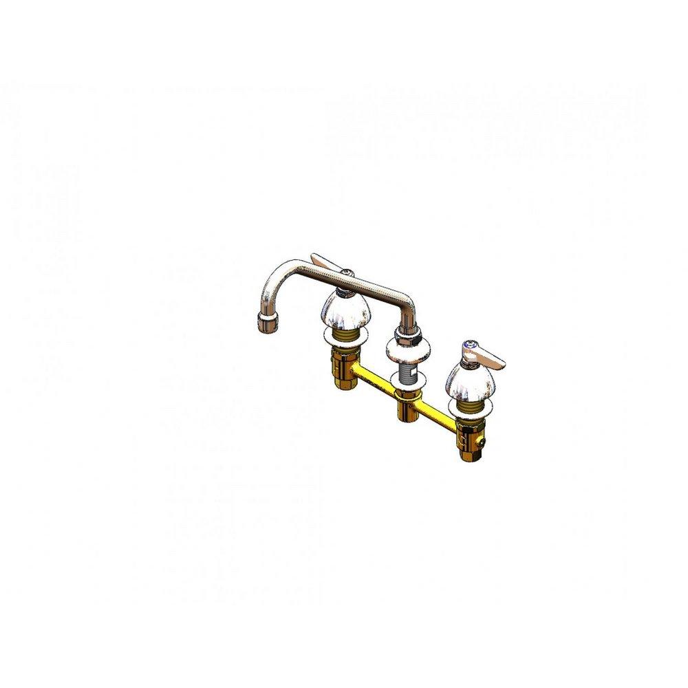 T&S Brass Chrome Two Handle Widespread Bathroom Sink Faucet 