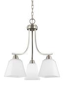 Seagull Lighting Brushed Nickel 57-1/2 in. 3-Light Medium E-26 Base Chandelier 