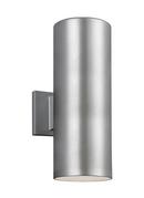 65W 2-Light Medium E-26 Incandescent Outdoor Wall Sconce in Painted Brushed Nickel