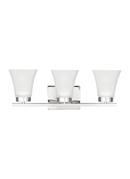 100W 3-Light Medium E-26 Base Incandescent Wall or Bath Sconce in Polished Chrome
