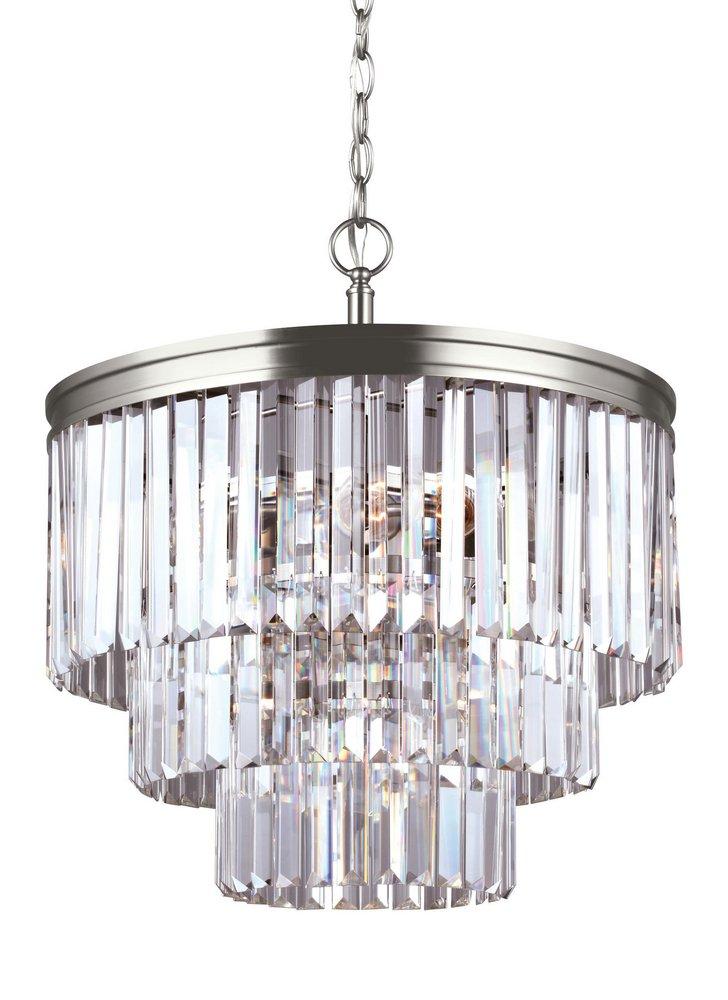 Seagull Lighting Antique Brushed Nickel 4-Light Chandelier 