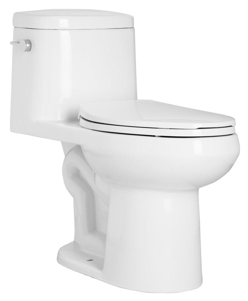 Mirabelle&reg; White 1.28 gpf Elongated Floor Mount One Piece Toilet 