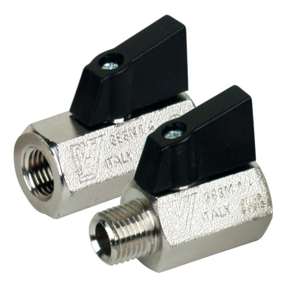 Bonomi USA Nickel Plated Brass Standard Port FNPT 450# Ball Valve 