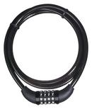 Master Lock Black 4 ft. Steel Cable with Loop in Black and Yellow 