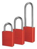 Aluminum Padlock with 1 in. Shackle Height Red