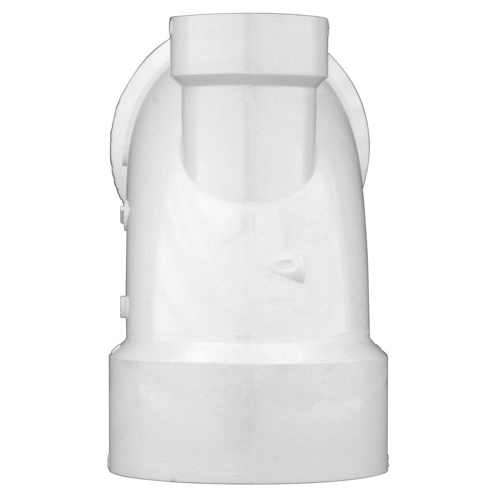 White PVC DWV 90&deg; Elbow with 1-1/2 