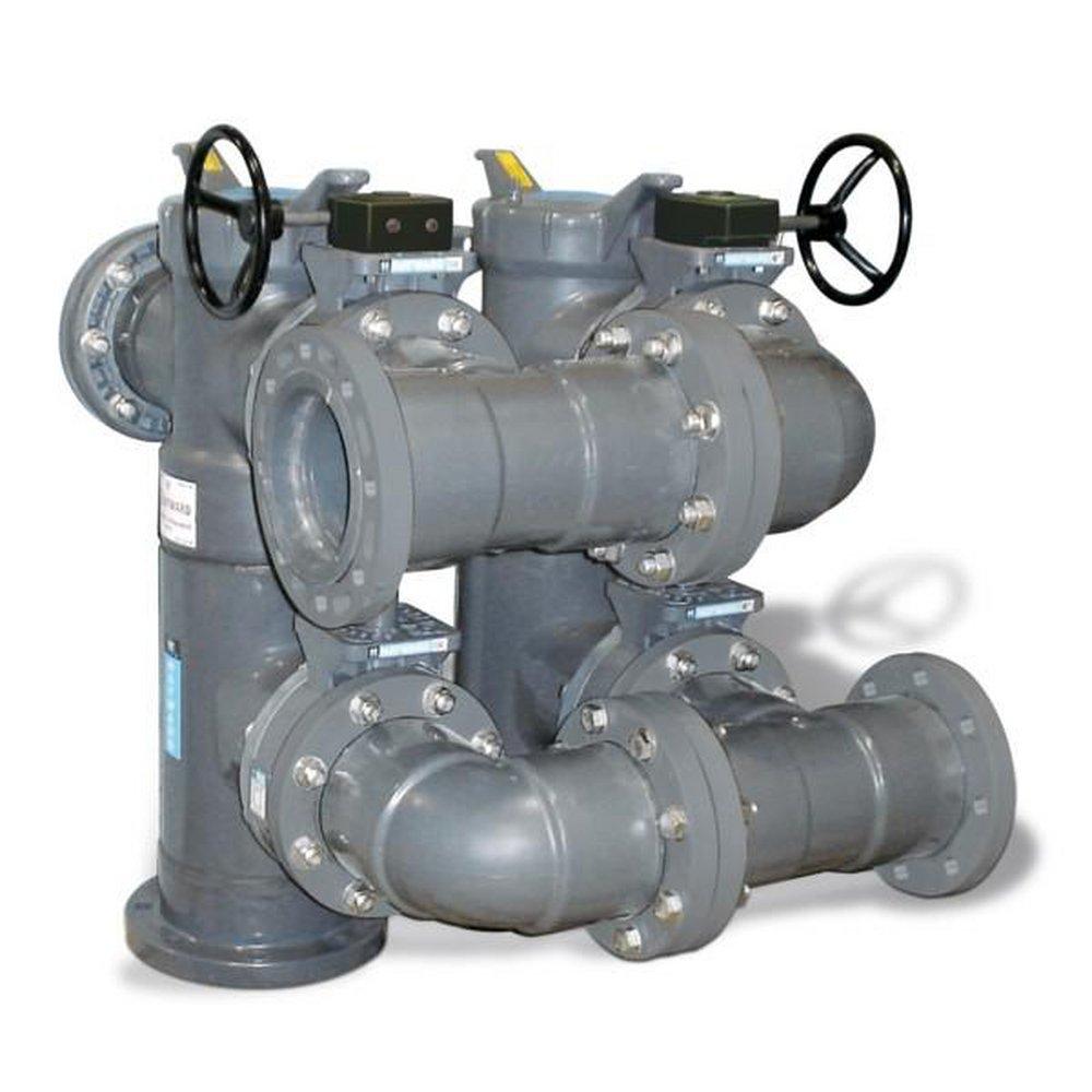 Hayward&reg; Duplex Plastic Flanged Valve Strainer 