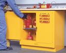 Justrite Yellow Self Close Countertop Cabinet 