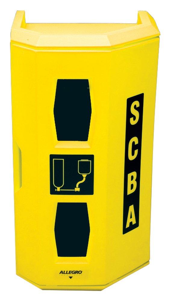 Allegro Industries Hi-Viz Yellow 17 in. LLDPE Heavy Duty Single SCBA Wall Case 