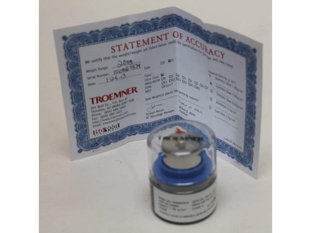 Sciencetech Weight Calibration for ZSA Analytical and ZSP Precision Series Balances 