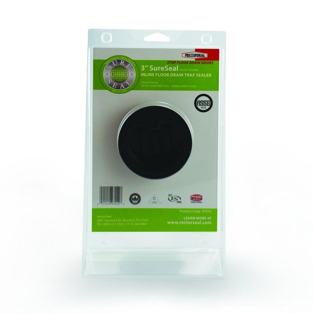 Rectorseal Black Slip Joint Plastic and Rubber Inline Floor Drain Trap Sealer 