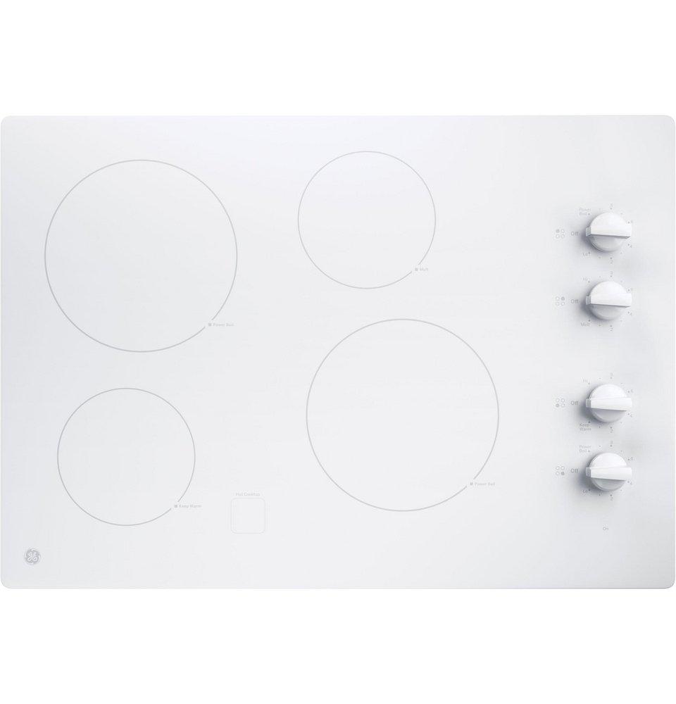 GE&reg; True White 4 Burner Smoothtop Cooktop 