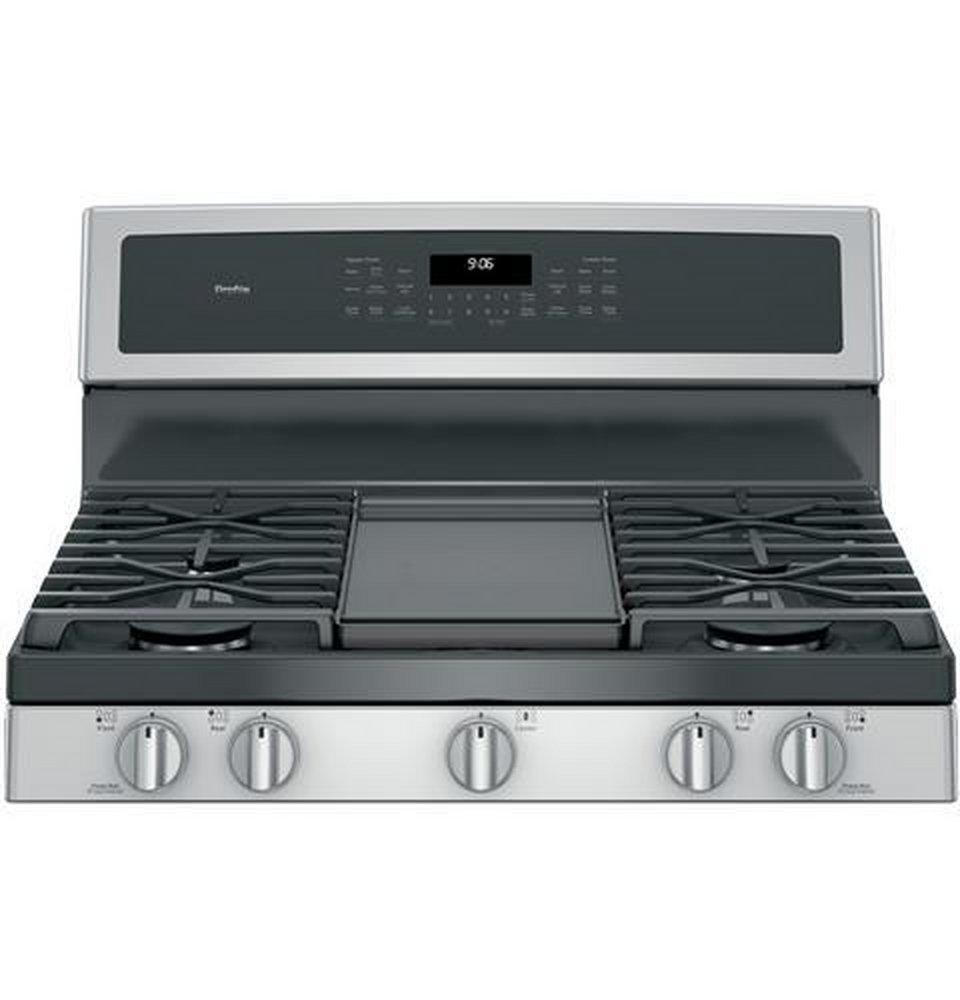 GE&reg; Stainless Steel 30 in. Gas 5-Burner Sealed Freestanding Range 