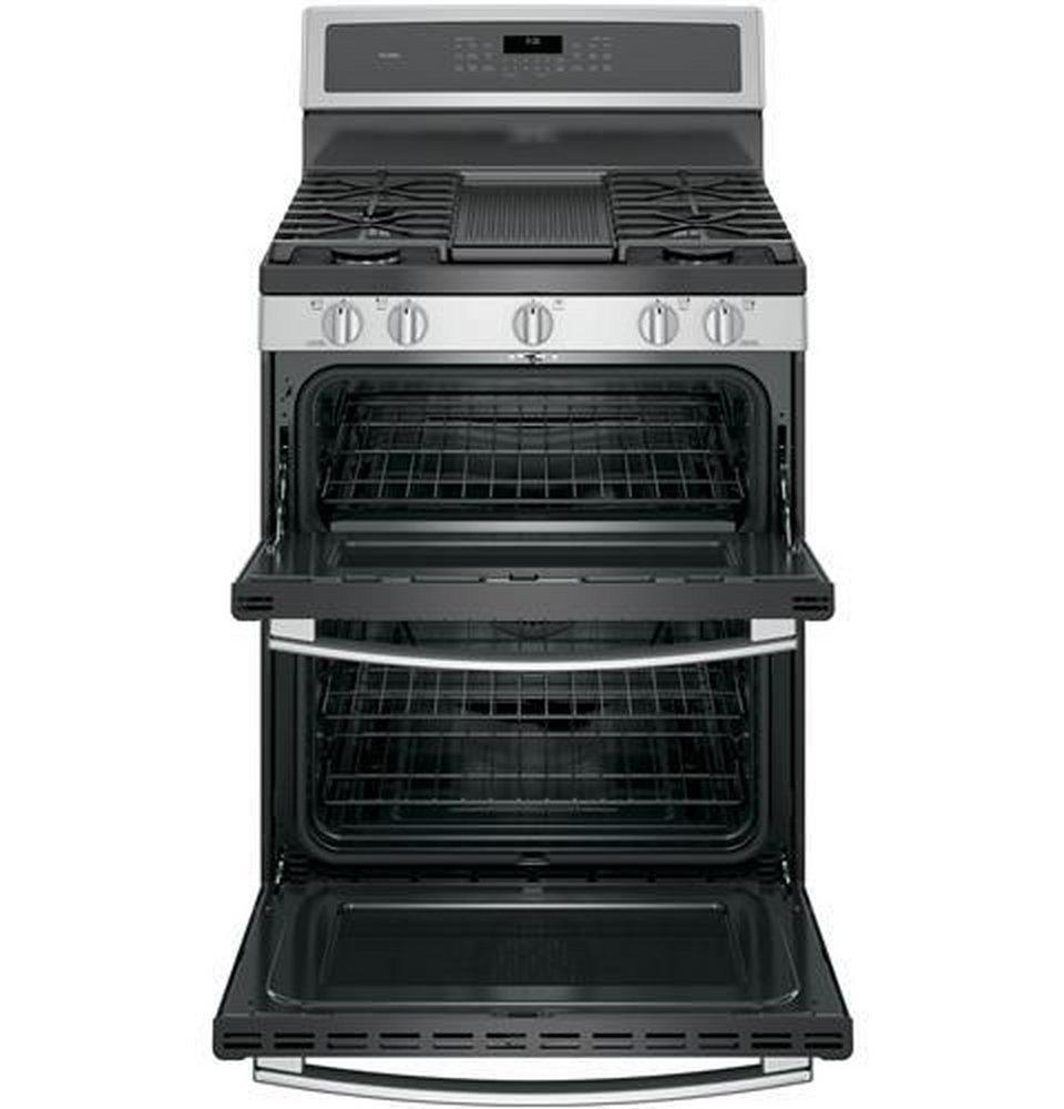 GE&reg; Stainless Steel 30 in. Gas 5-Burner Sealed Freestanding Range 