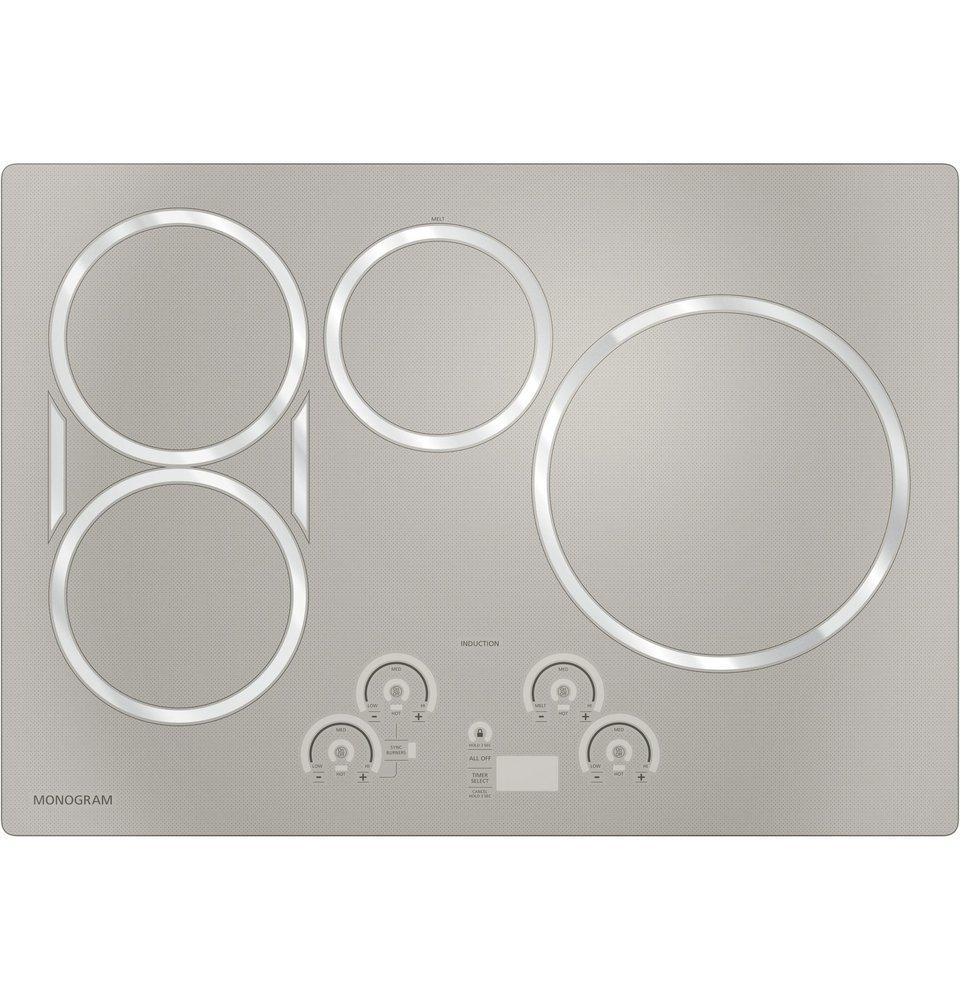 Monogram&reg; Stainless Steel 4 Burner Induction Cooktop 