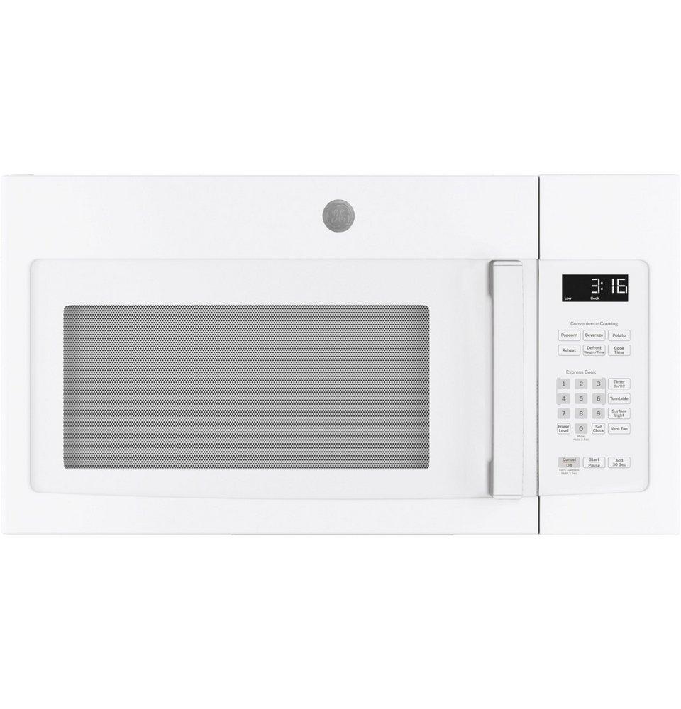 GE&reg; White 1.6 cu. ft. 950 W External Over-the-Range Microwave 