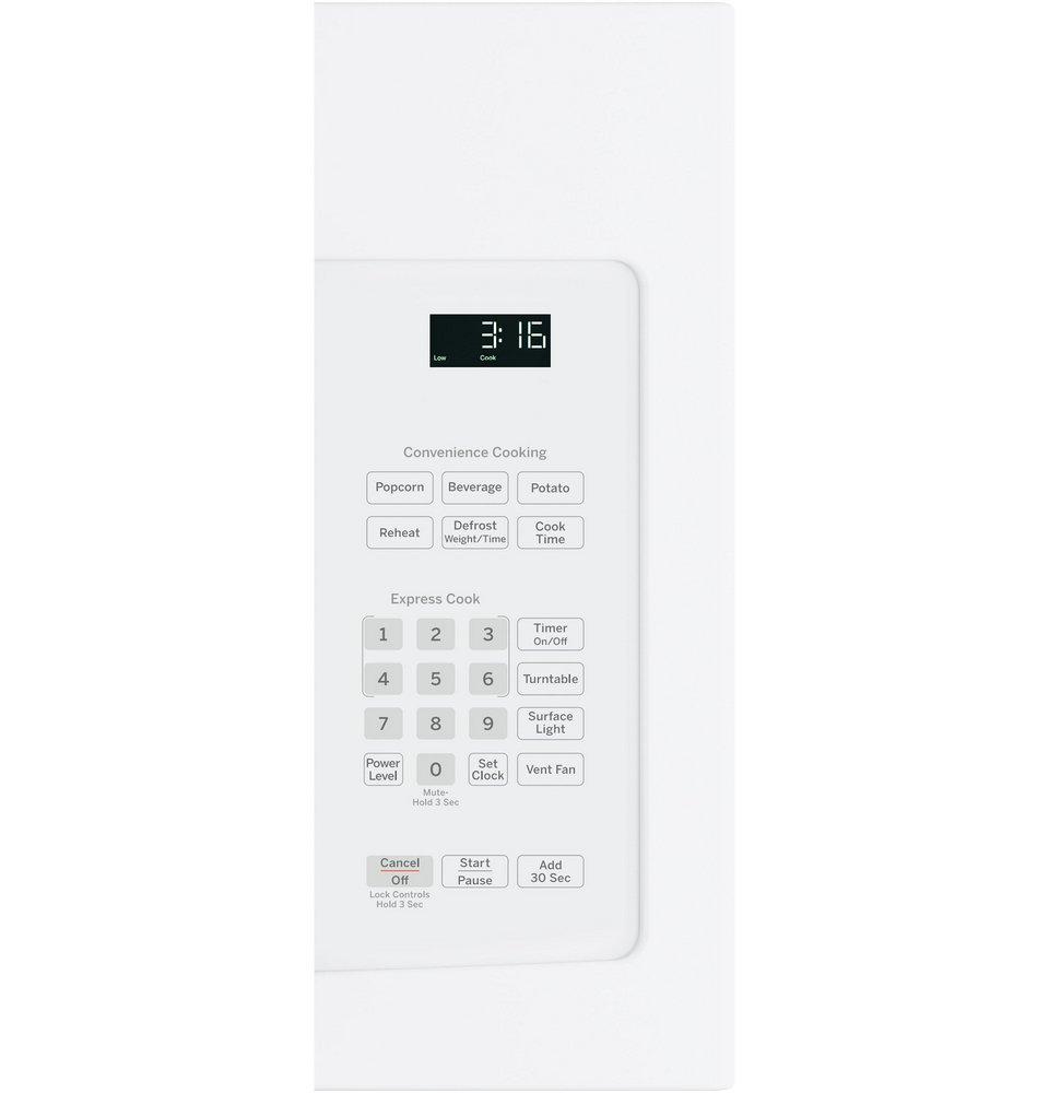 GE&reg; White 1.6 cu. ft. 950 W External Over-the-Range Microwave 