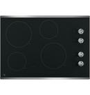 GE&reg; Stainless Steel 4 Burner Smoothtop Cooktop 