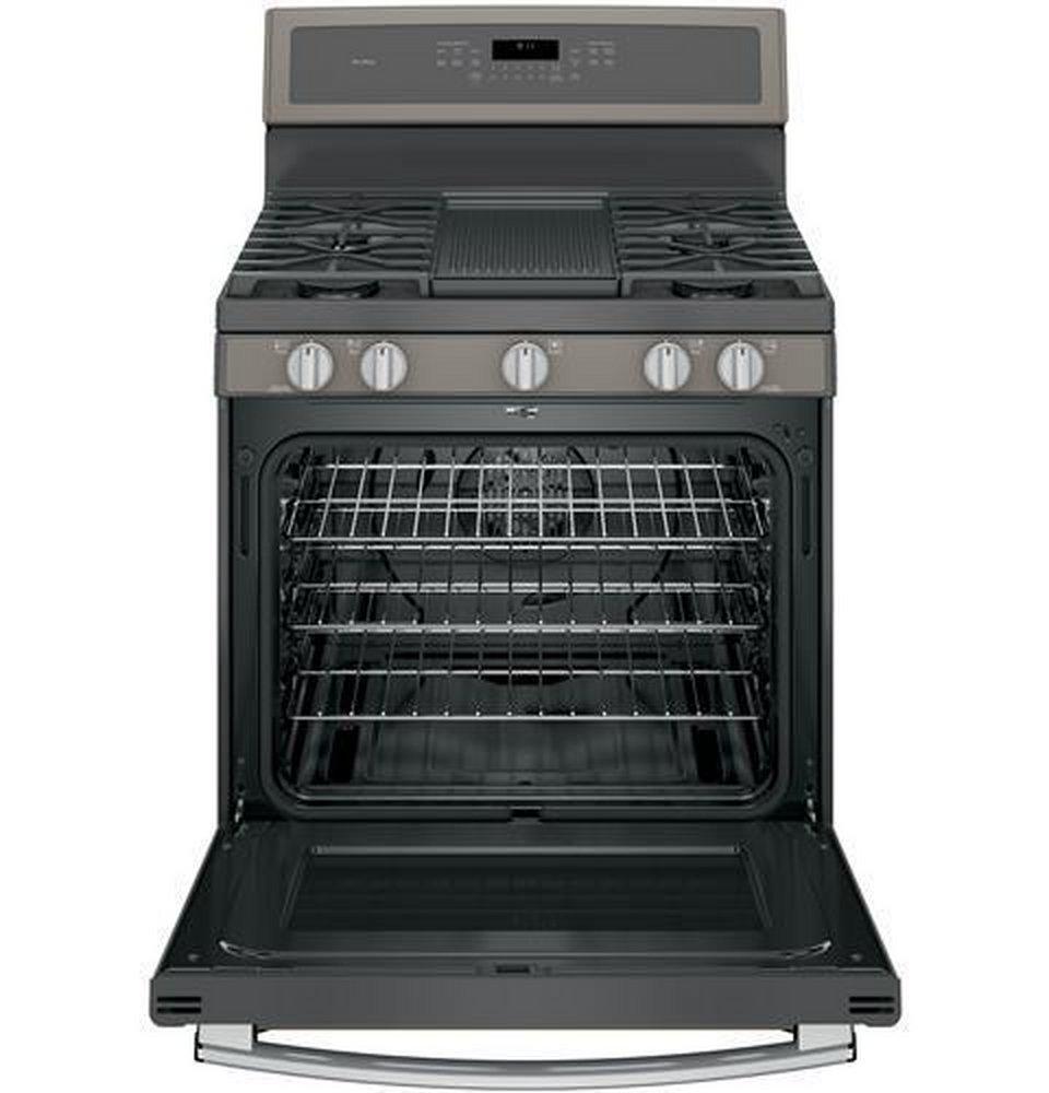 GE&reg; Slate 30 in. Gas 5-Burner Sealed Freestanding Range 