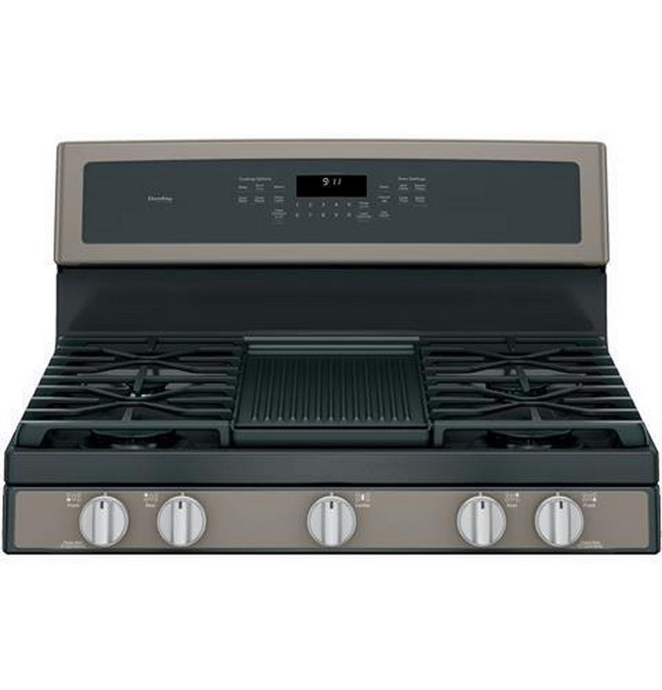 GE&reg; Slate 30 in. Gas 5-Burner Sealed Freestanding Range 