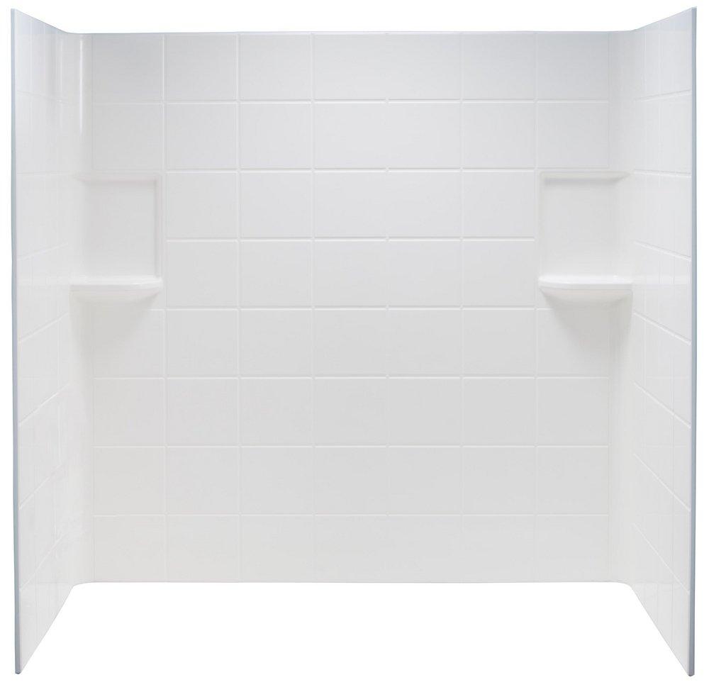 E.L. Mustee & Sons 60 x 59 x 27 in. Alcove Fiberglass Rectangle Tub and
