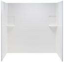 60 x 59 x 27 in. Alcove Fiberglass Rectangle Tub and Shower Unit with Left Drain in White