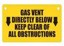7 in. Gas Vent Sign