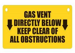 7 in. Gas Vent Sign