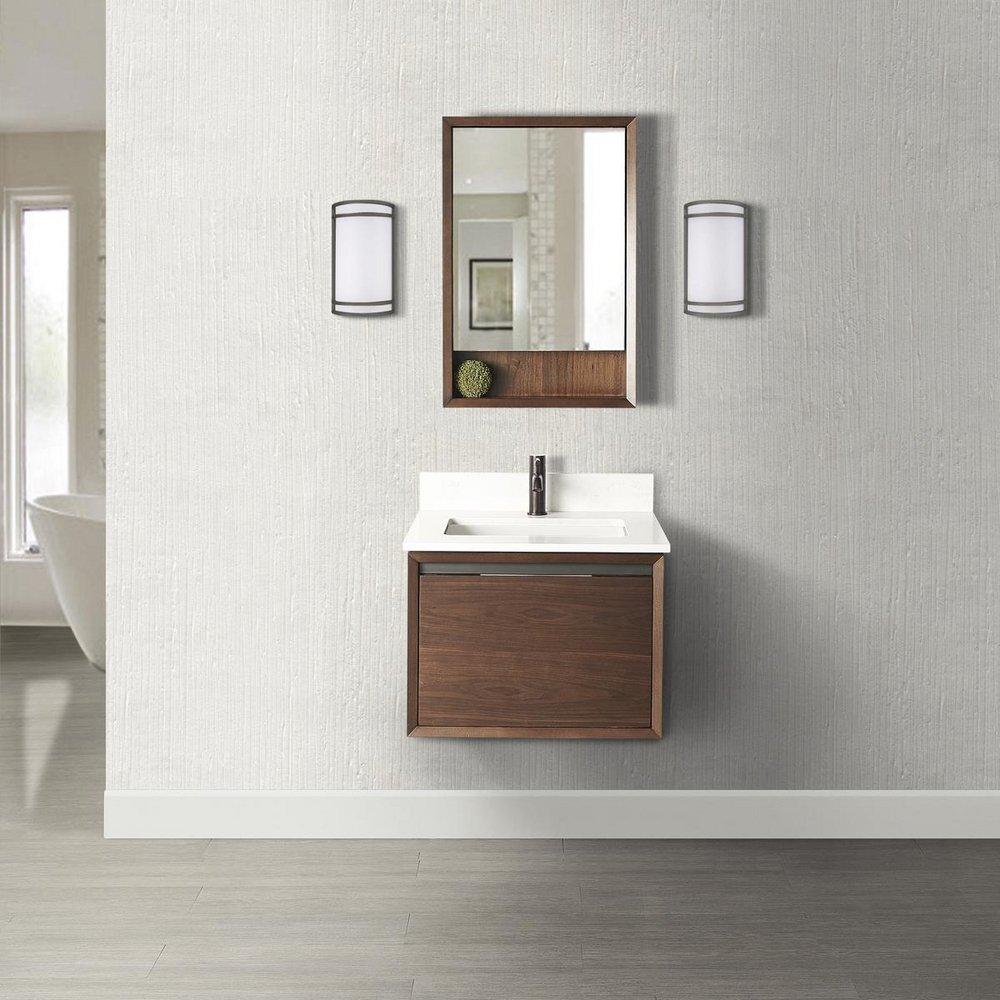Fairmont Designs Natural Walnut 24 in. Wall Mount Vanity 