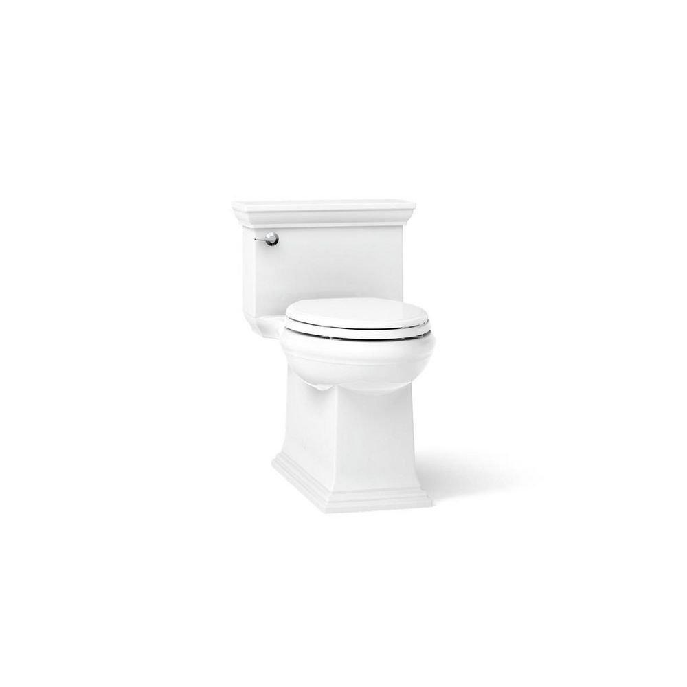KOHLER White 1.28 gpf Elongated Floor Mount One Piece Toilet 