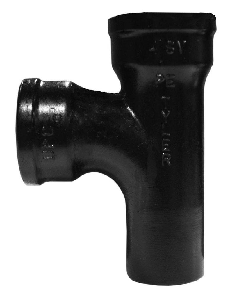 Tyler Pipe Hub x Hub x Spigot Domestic Cast Iron Reducing Sanitary Tee 