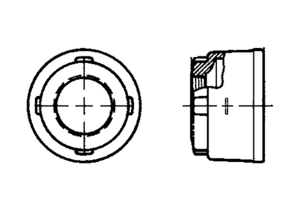 Tyler Pipe No Hub Cast Iron Reducing Cleanout Ferrule with Plug 