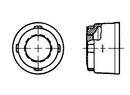 5 x 4 in. No Hub Cast Iron Reducing Cleanout Ferrule with Plug