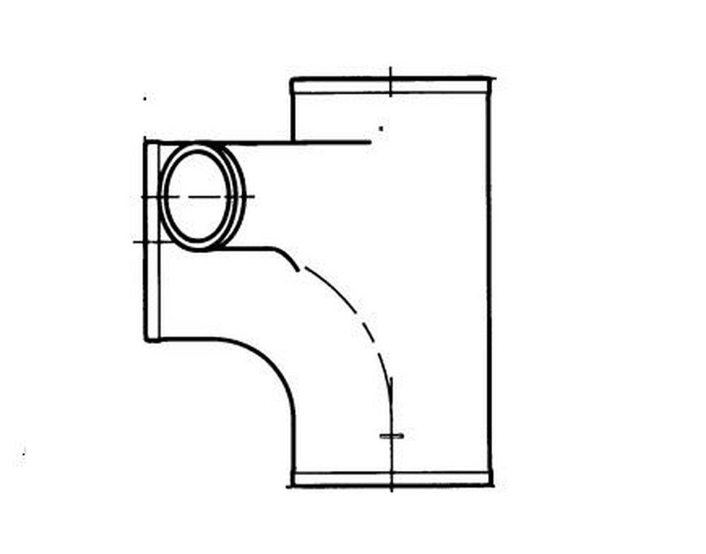 Tyler Pipe No Hub Cast Iron Sanitary Tee 