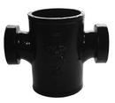 Tyler Pipe No Hub Cast Iron Sanitary Tapped Cross 