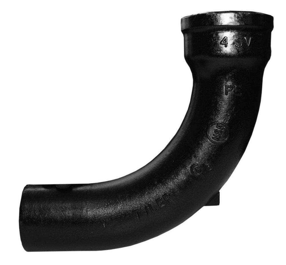Tyler Pipe Hub x Spigot Cast Iron Long Sweep Bend 