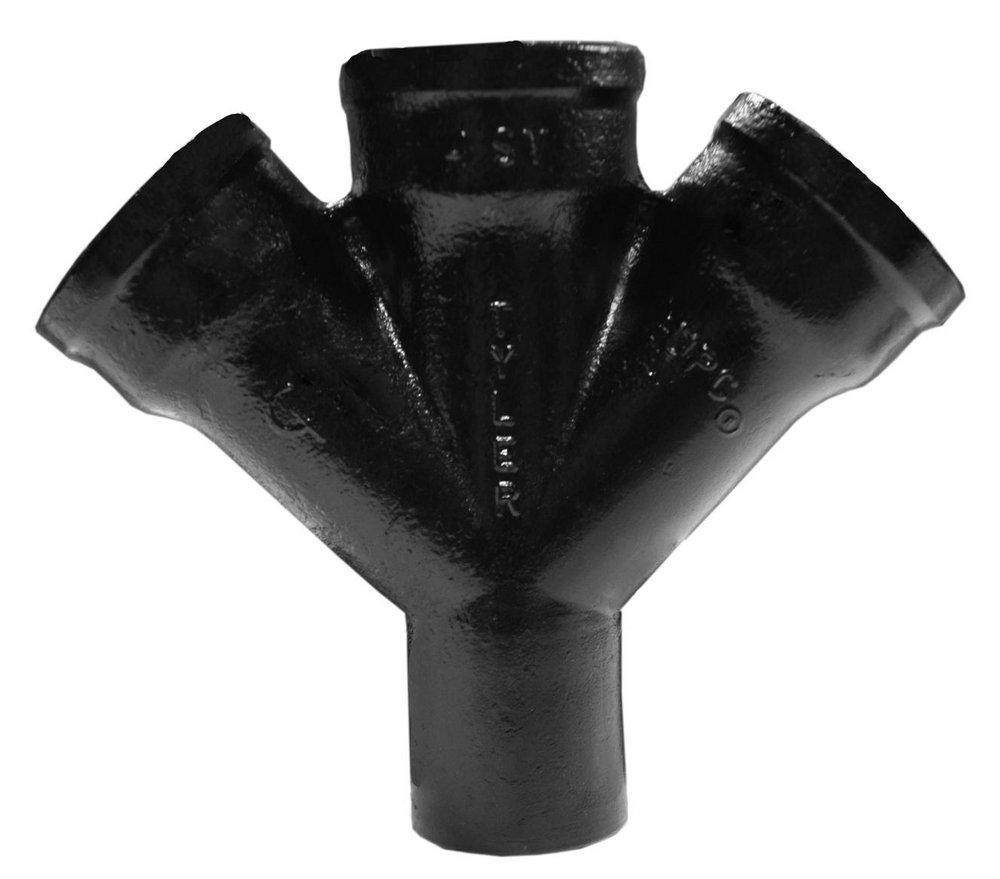 Tyler Pipe Hub x Spigot Cast Iron Reducing Double Wye 