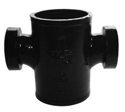 2 x 1-1/2 in. No Hub Cast Iron Reducing Sanitary Tapped Cross
