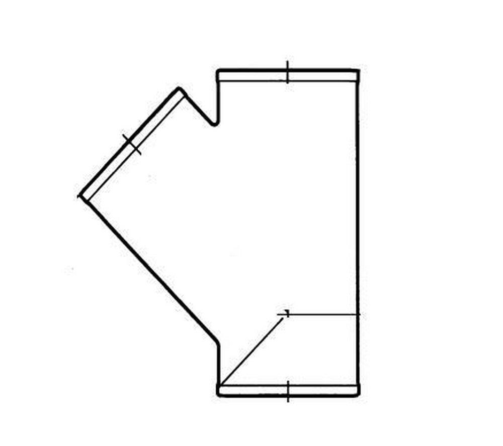 Tyler Pipe No Hub Cast Iron Reducing Wye 