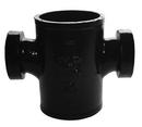 3 x 1-1/2 in. No Hub Cast Iron Reducing Sanitary Tapped Cross