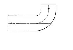 4 X 12 No-Hub CI EXT 1/4 BEND