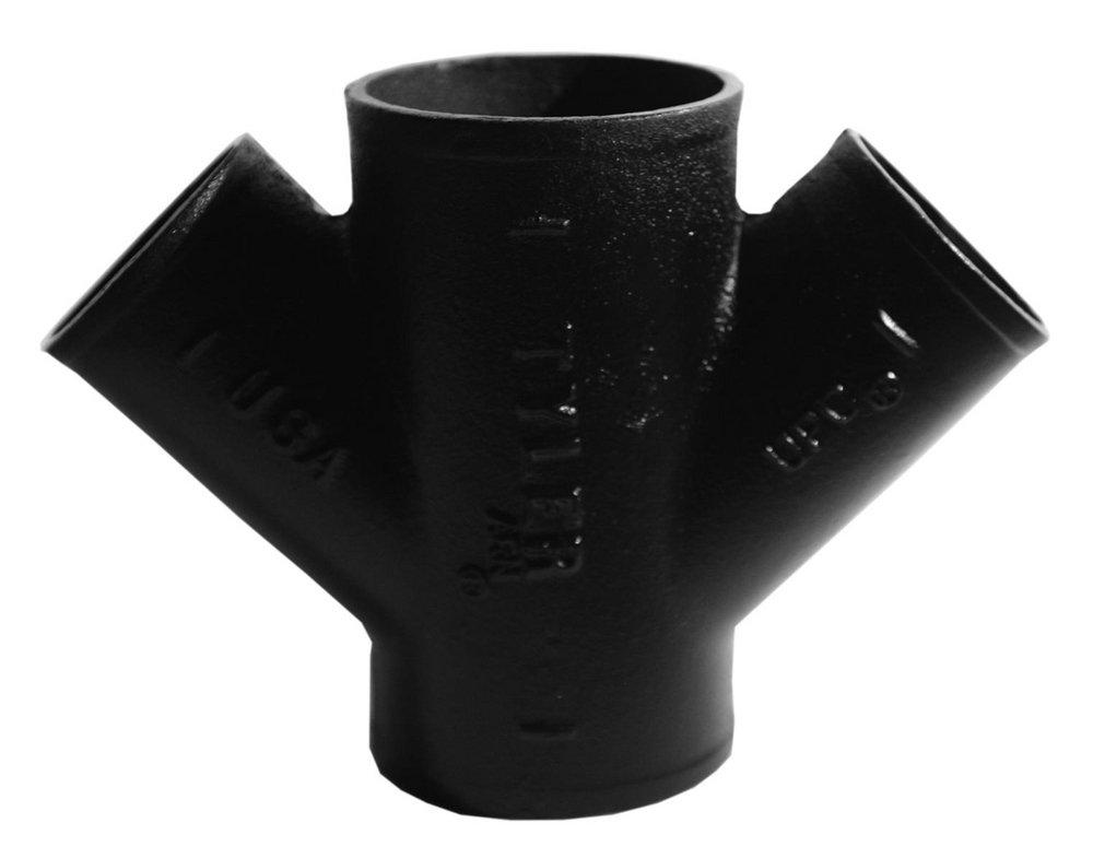 Tyler Pipe No Hub Cast Iron Double Wye 