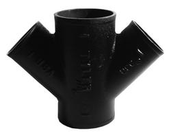 6 in. No Hub Cast Iron Double Wye