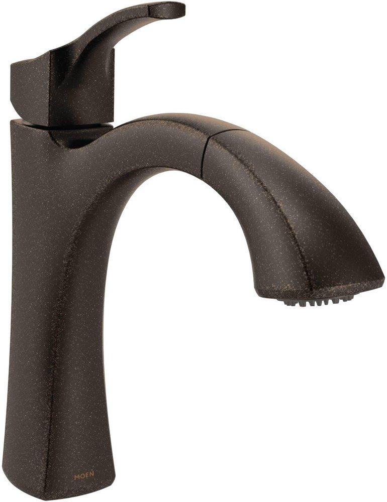 Moen Oil Rubbed Bronze Single Handle Pull Out Kitchen Faucet 