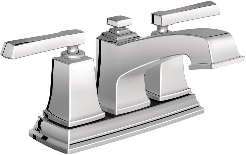 Moen Chrome Two Handle Centerset Bathroom Sink Faucet 
