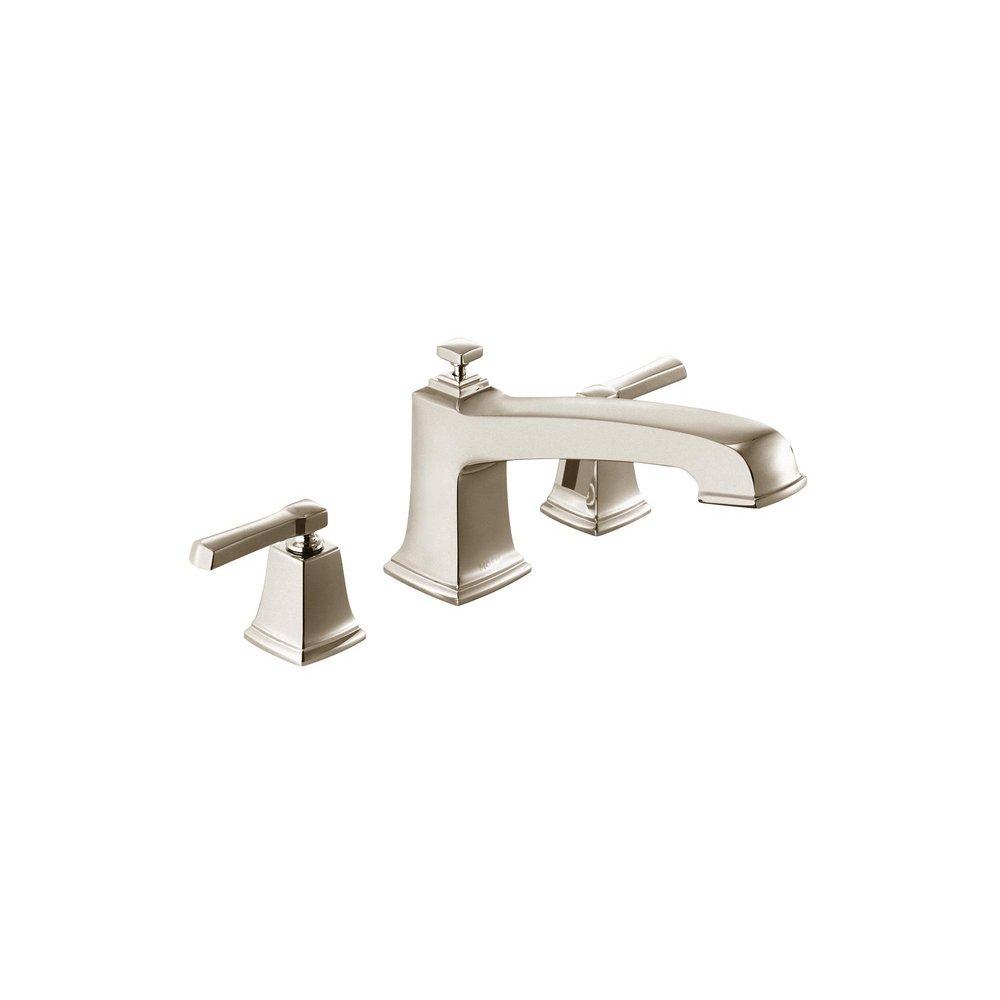 Moen Spot Resist&reg; Brushed Nickel Two Handle Roman Tub Faucet Trim Only 