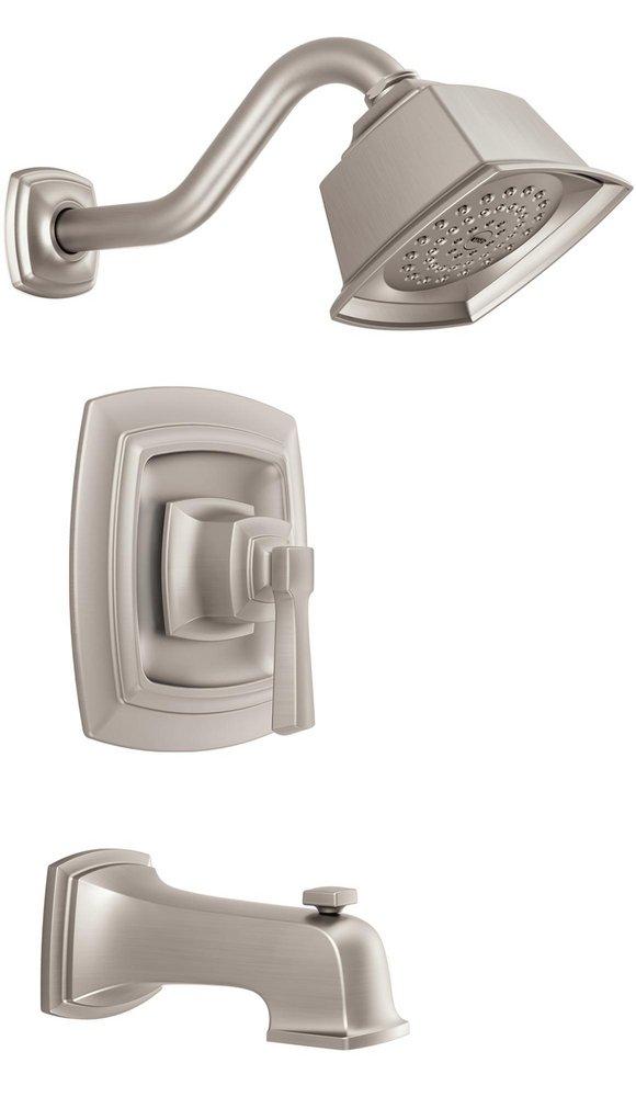 Moen Spot Resist&trade; Brushed Nickel Single Handle Single Function Bathtub & Shower Faucet (Trim Only) 