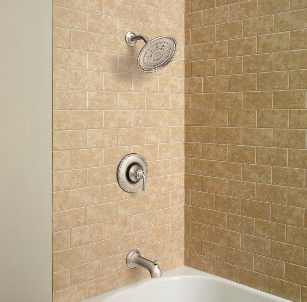Moen Spot Resist Brushed Nickel Single Handle Single Function Bathtub & Shower Faucet 