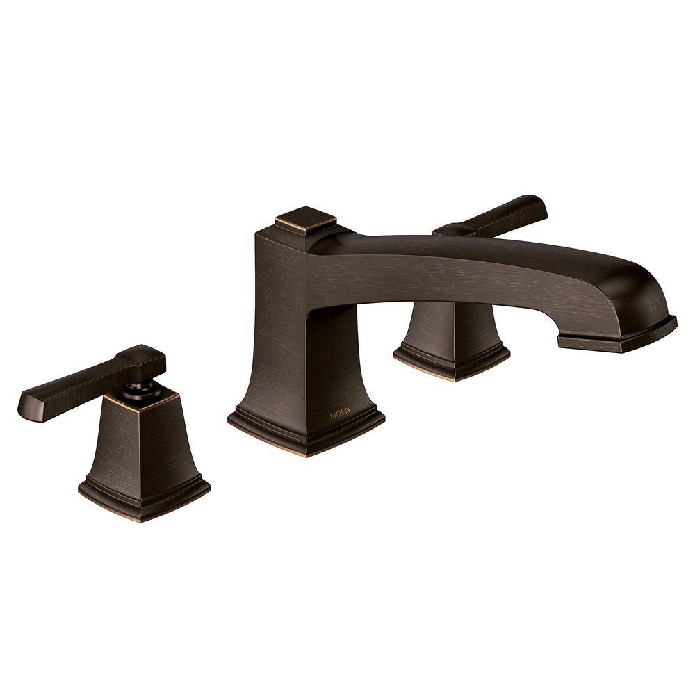Moen Mediterranean Bronze Two Handle Roman Tub Faucet Trim Only 
